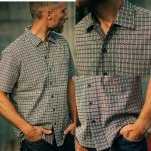 Taylor Stitch The Hawthorne Short Sleeve Shirt Cotton Size 40 Or Size Medium